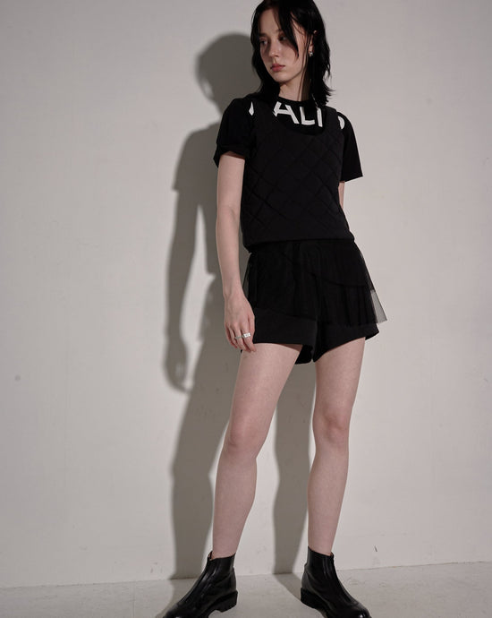 aalis HAYLEY mesh layer shorts (Black)