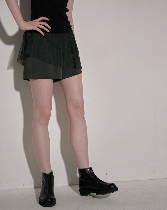 aalis HAYLEY mesh layer shorts (Dark khaki)