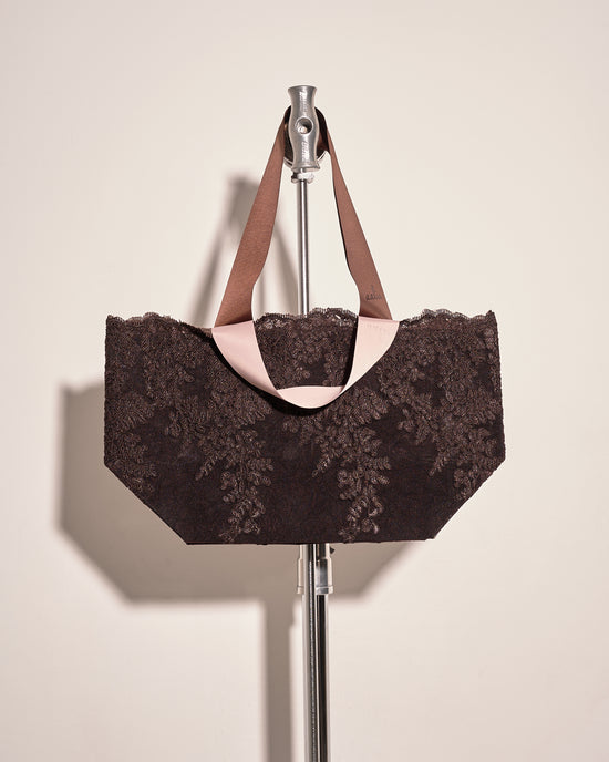 aalis Dumpling lace tote bag (Brown)