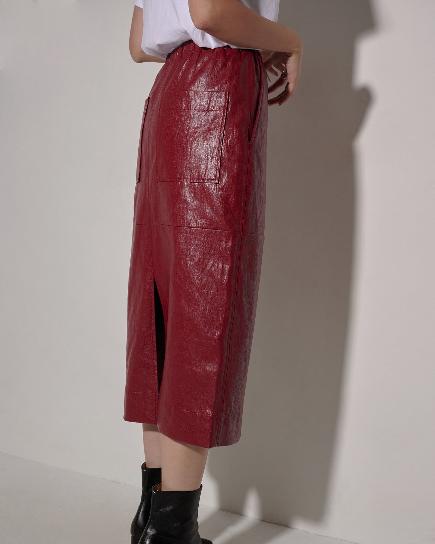 aalis RYLIE faux leather skirt (Red)