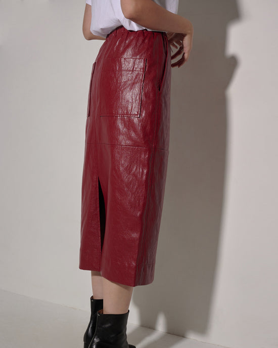 aalis RYLIE faux leather skirt (Red)