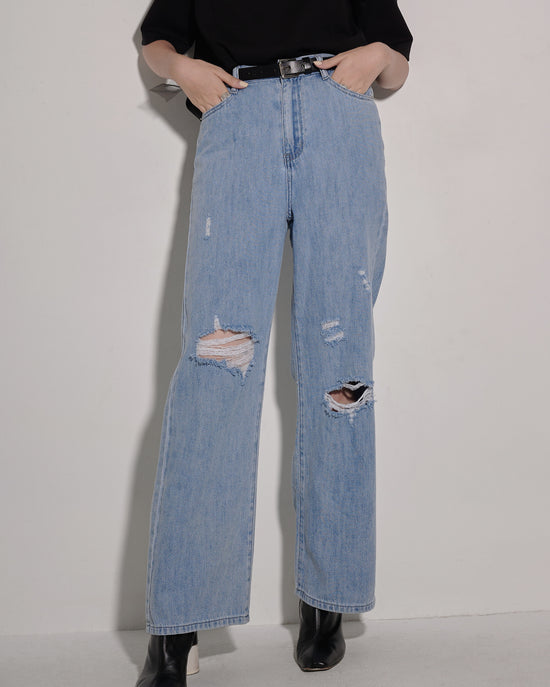 aalis VAMMY destructive relaxed summer jeans (Light blue)