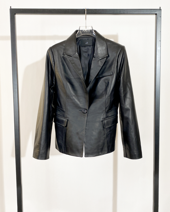 (Pre-order) aalis JETT elastic waist leather jacket (6 colours - Custom size)