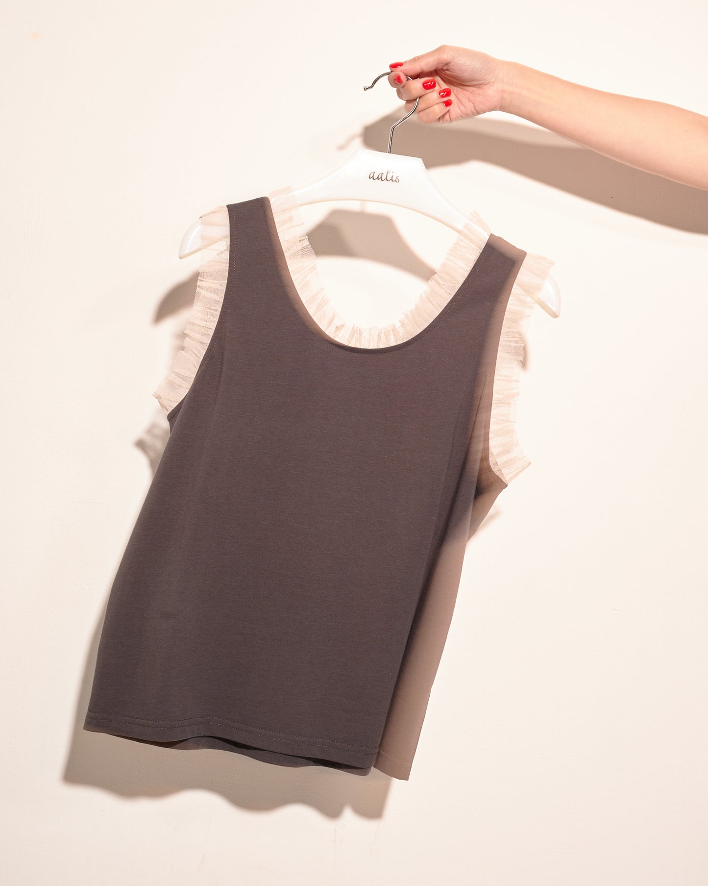 aalis ICE mesh knit tank (Charcoal)