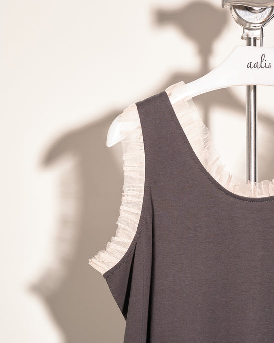 aalis ICE mesh knit tank (Charcoal)