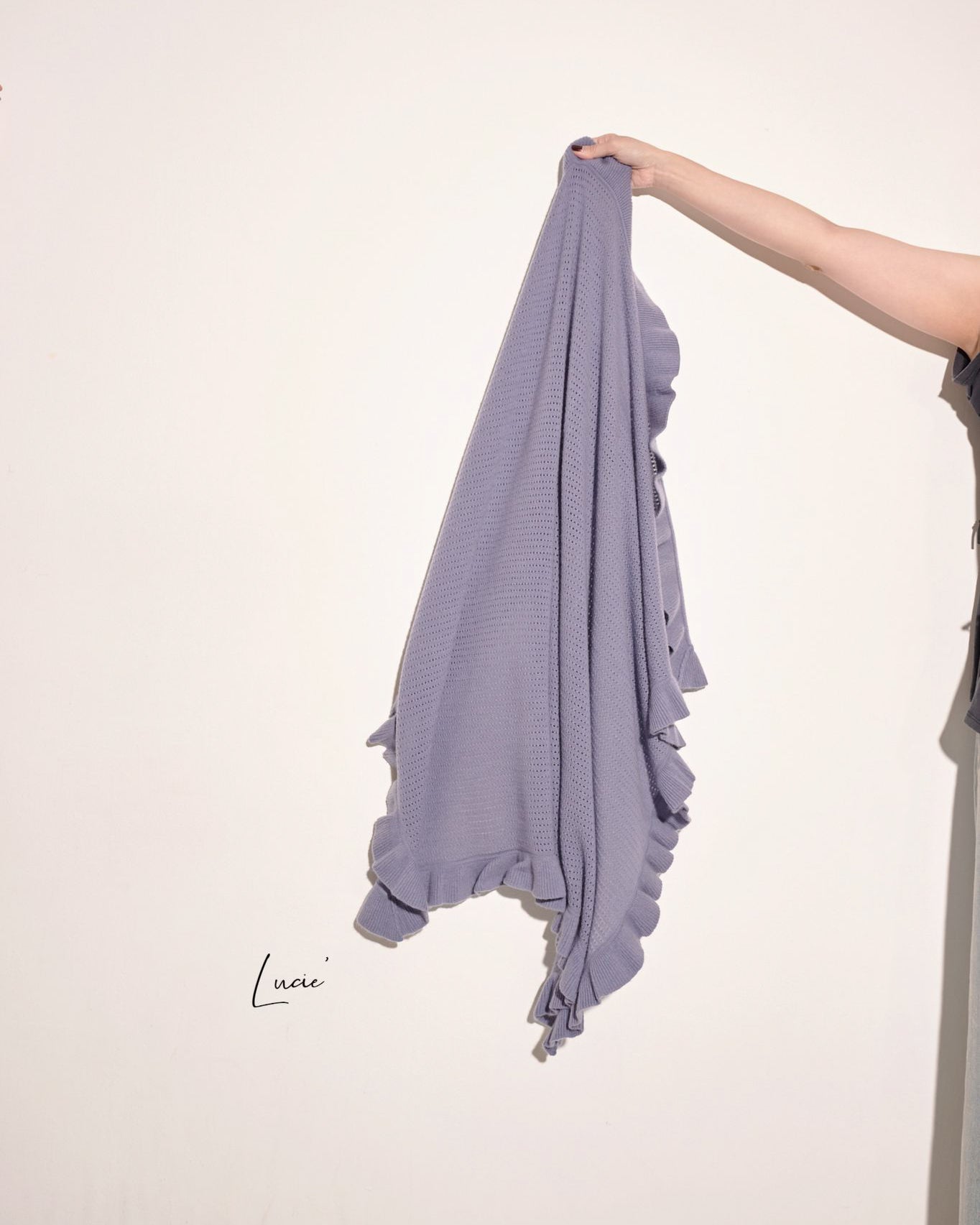 aalis LUCIE FW24 cashmere scarf (Purple grey)