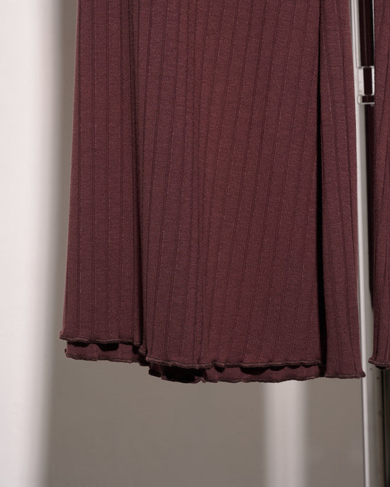 aalis DENIA ruffle hem pants (Purple brown)