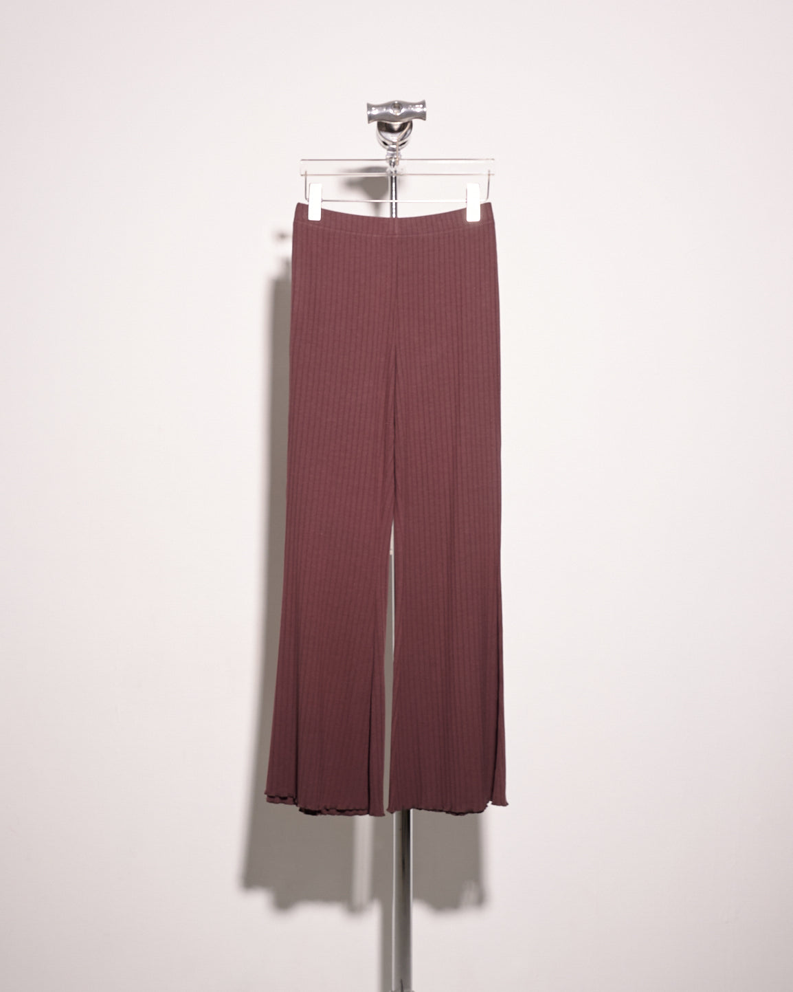 aalis DENIA ruffle hem pants (Purple brown)