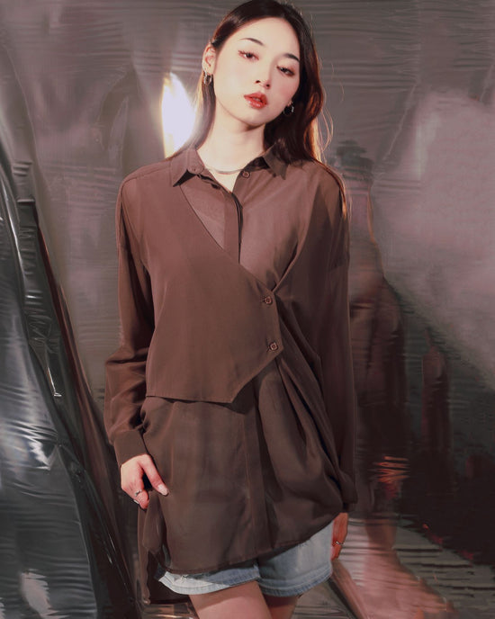 aalis REEM asymmetric waistcoat shirt (Coco)