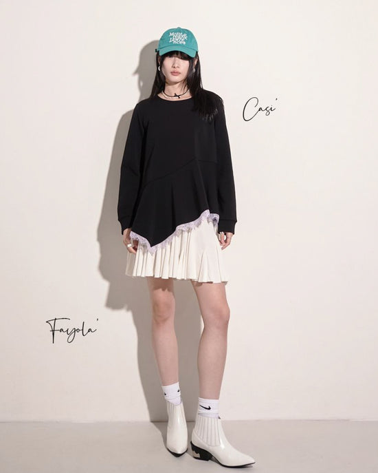 aalis FAYOLA godet knit skirt (White)