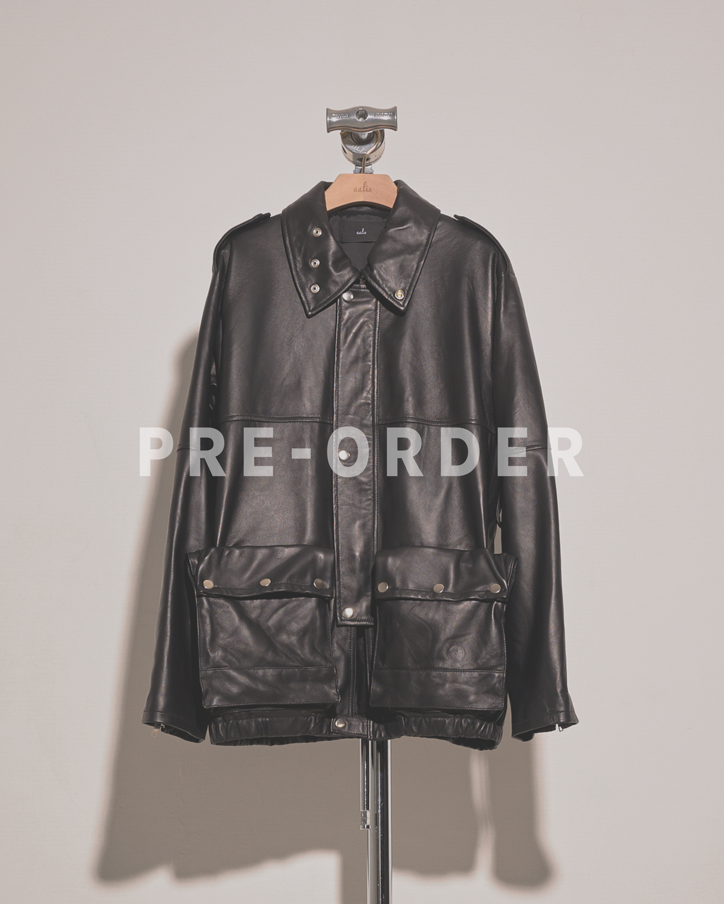 (Pre-order) aalis BROOK pocket leather jacket (6 colours - Tailor-made)