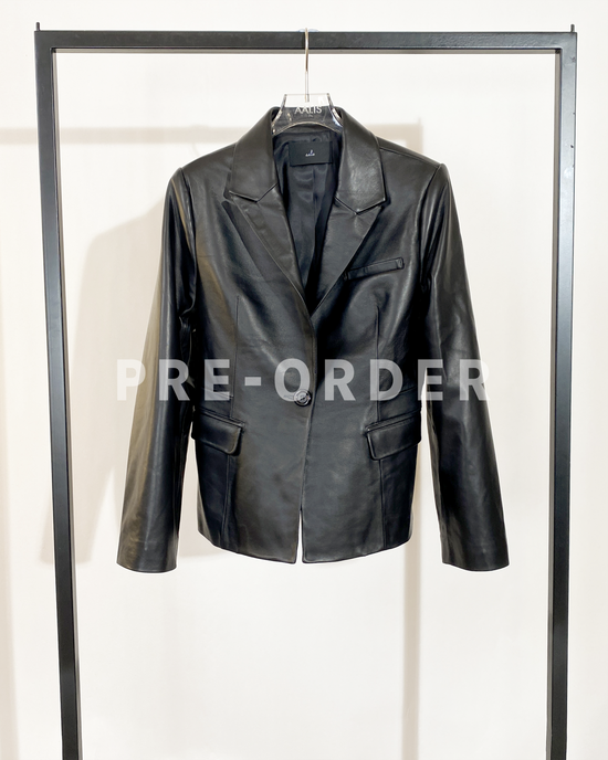 (Pre-order) aalis JETT elastic waist leather jacket (6 colours - Custom size)