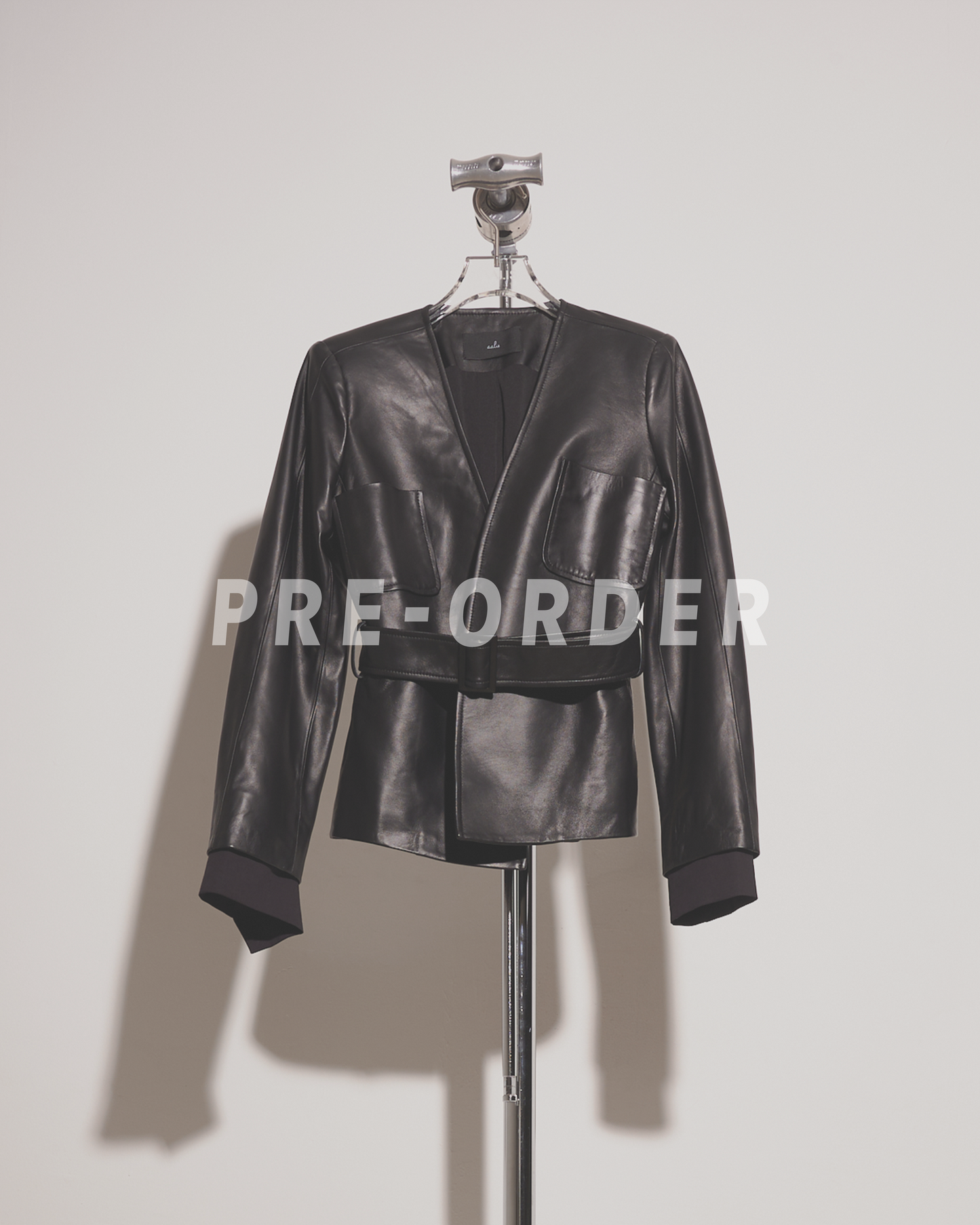 (Pre-order) aalis ROSS leather jacket with belt (6 colours - Regular size)