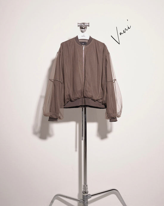 aalis VANI mesh bubble hem bomber jacket (Coco)