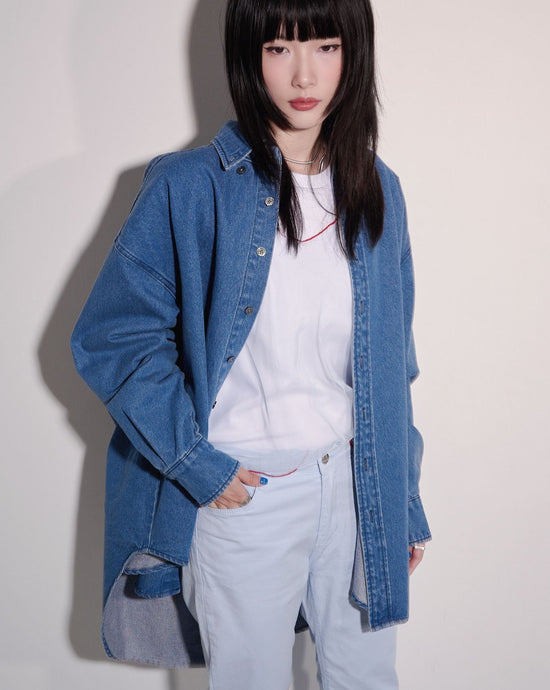 aalis HIL oversize denim shirt (Blue)