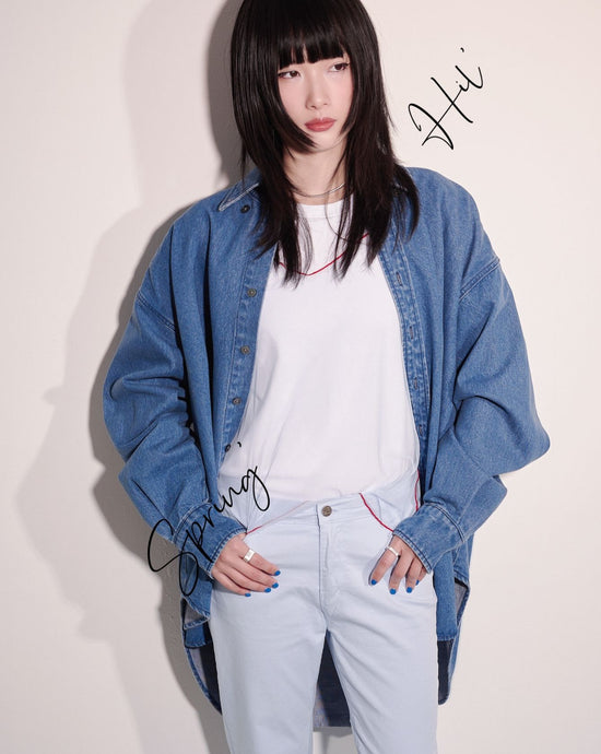 aalis HIL oversize denim shirt (Blue)