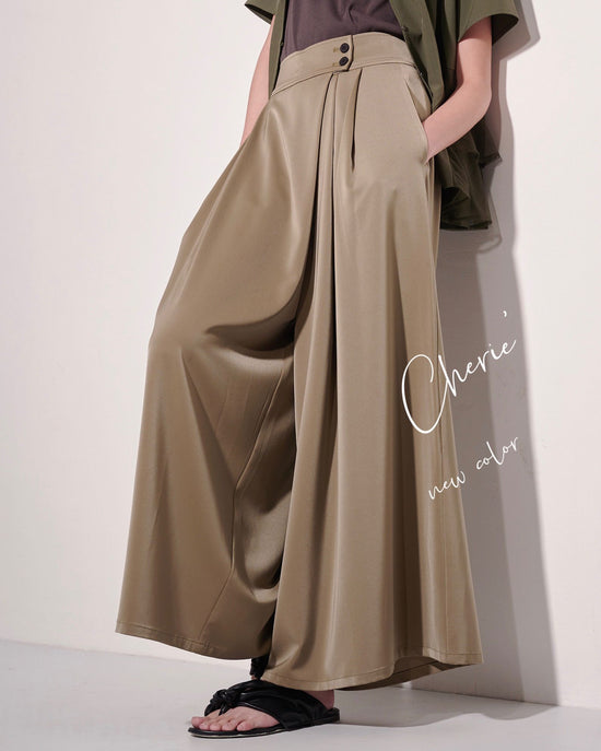 aalis CHERIE SOLID wide legs pants (Olive)