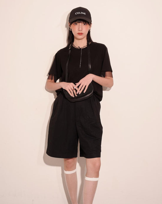 aalis PAOLA mesh inner layer SS tee (Black)