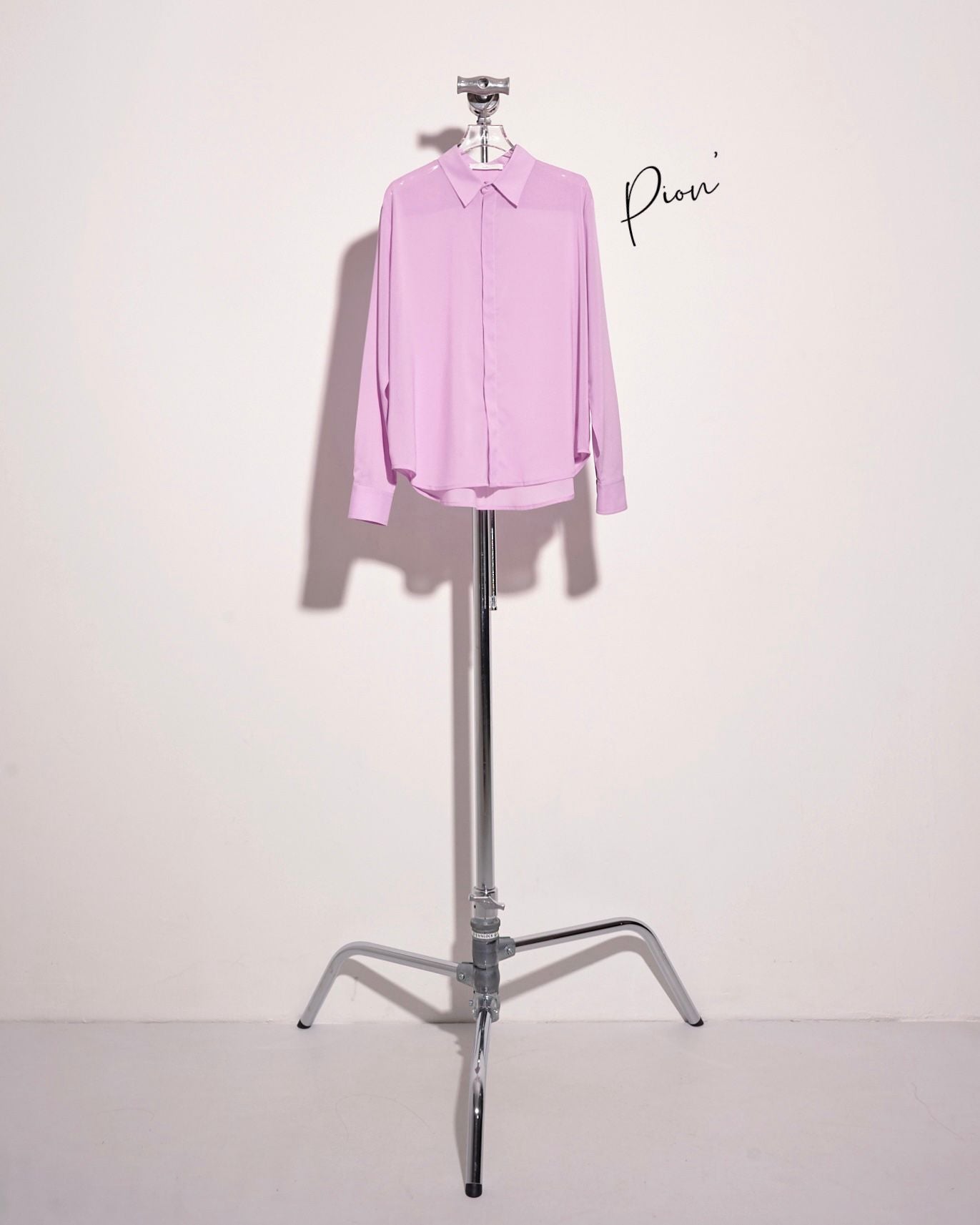 aalis PION POLY relax sheer shirt (Pink)