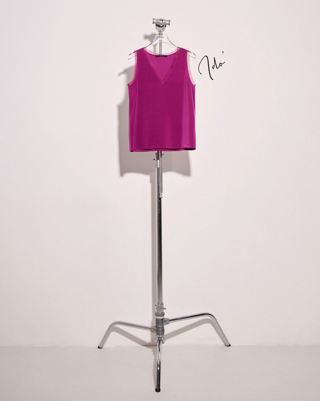 aalis IDO V neck mesh trim tank (Dark magenta)