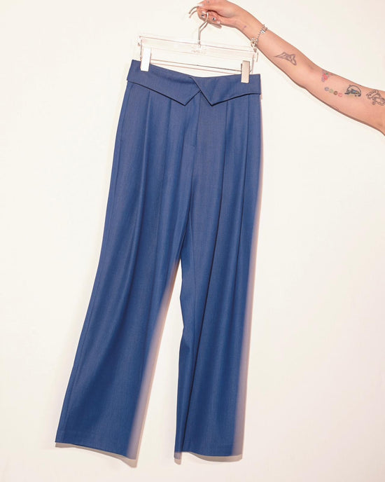 aalis LARIA tuxedo belt super comfort pants (Blue)