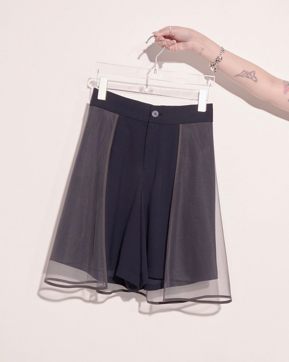 aalis ANNY SS24 cape shorts (Navy charcoal)