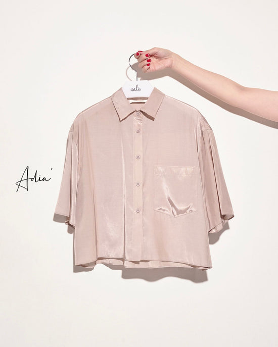 aalis ADIA shiny comfort s/s shirt (Light coco)