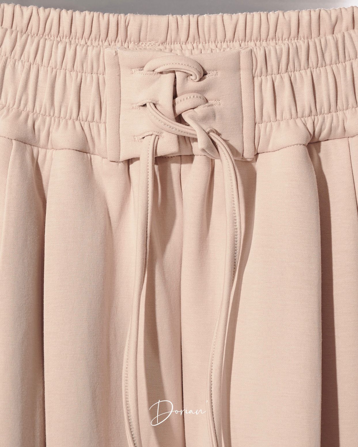 aalis DORIAN criss cross waist double knit pants (Beige)