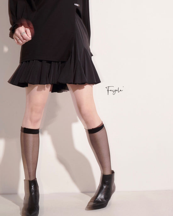 (Pre-order) aalis FAYOLA godet knit skirt (Black)