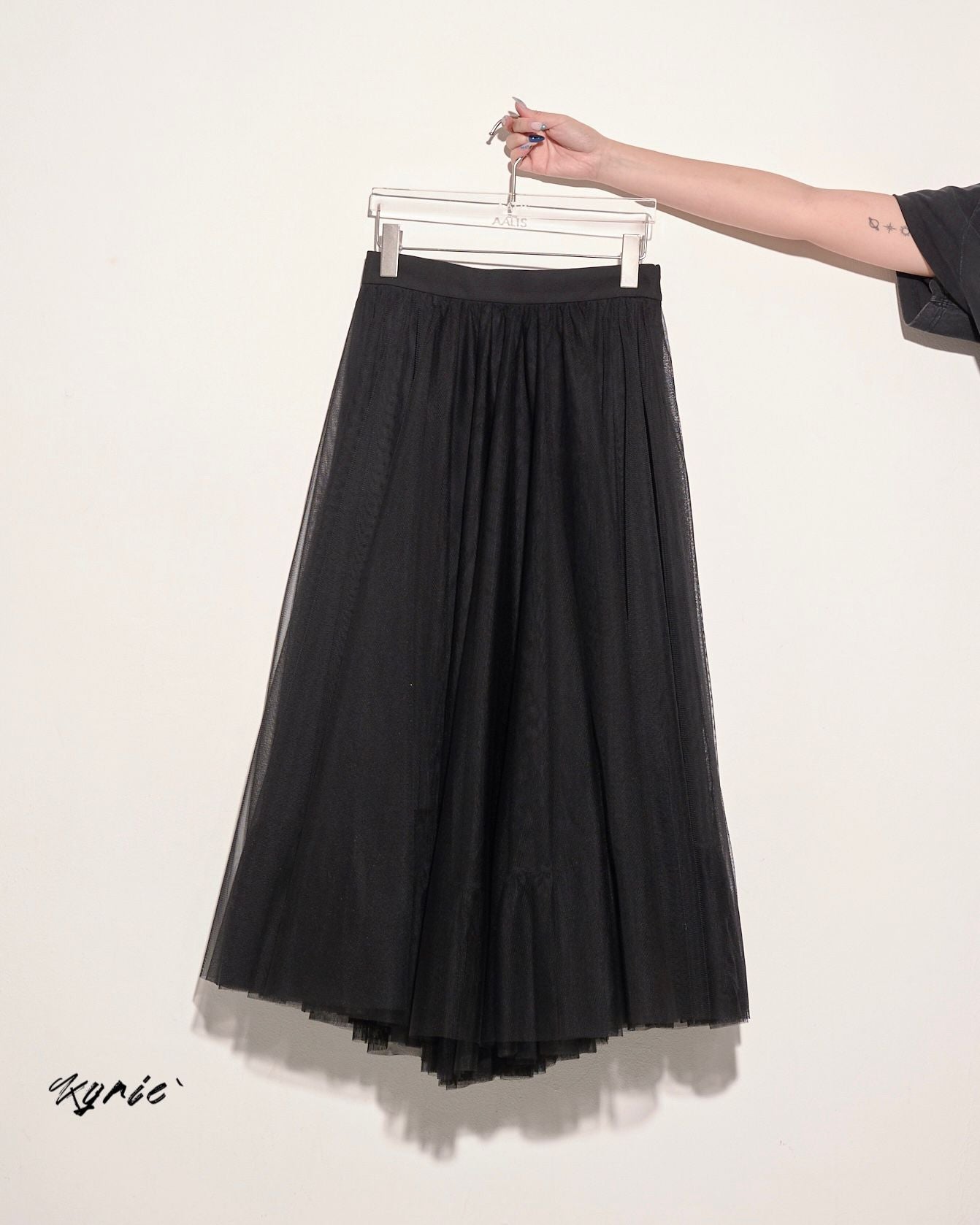 aalis KYRIE mesh skirt (Black)