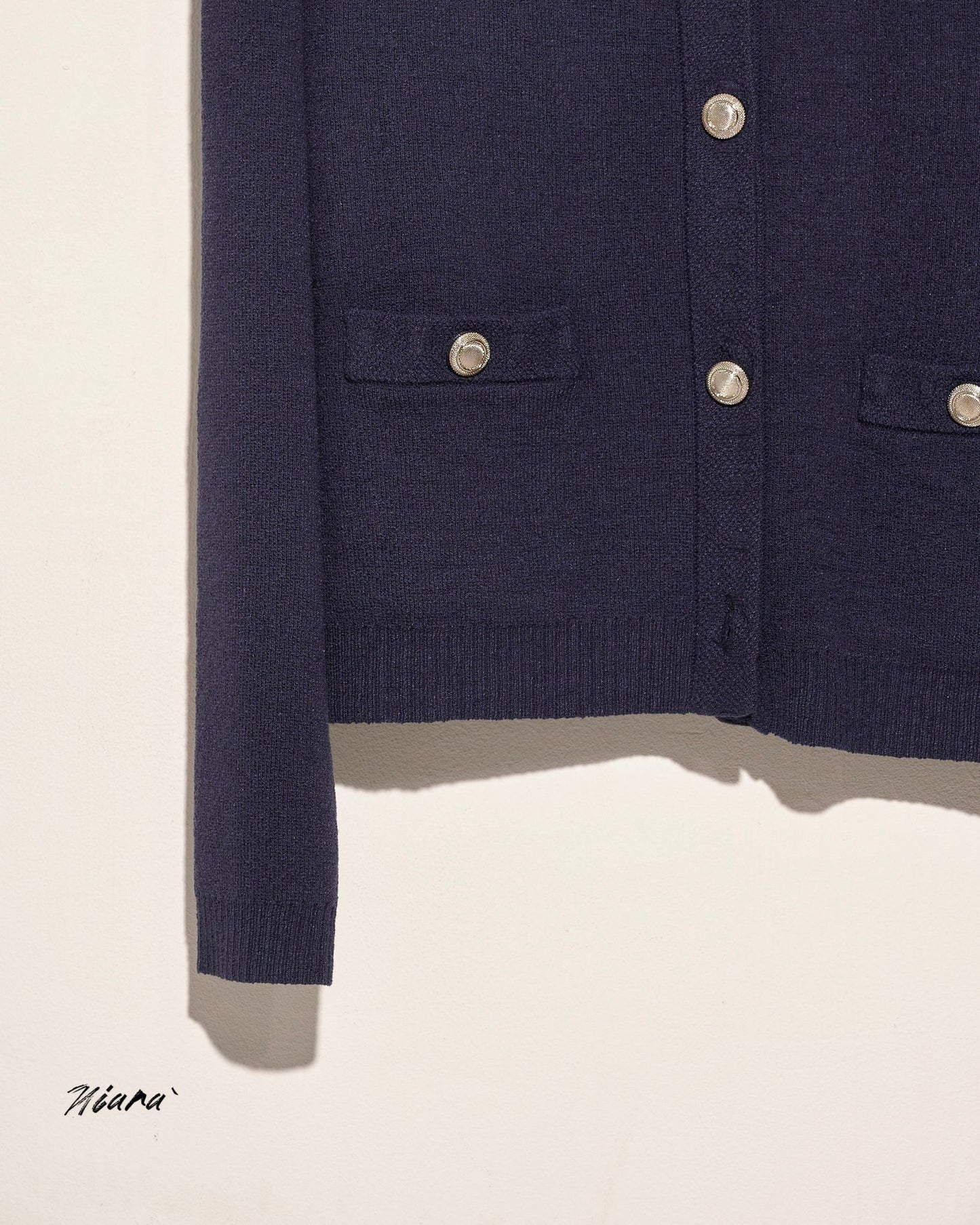 aalis NIARA 4 pockets roundneck cardigan (Navy)