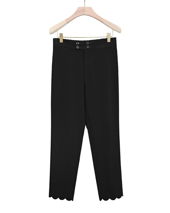 aalis KARA scallop edge pants (Black)