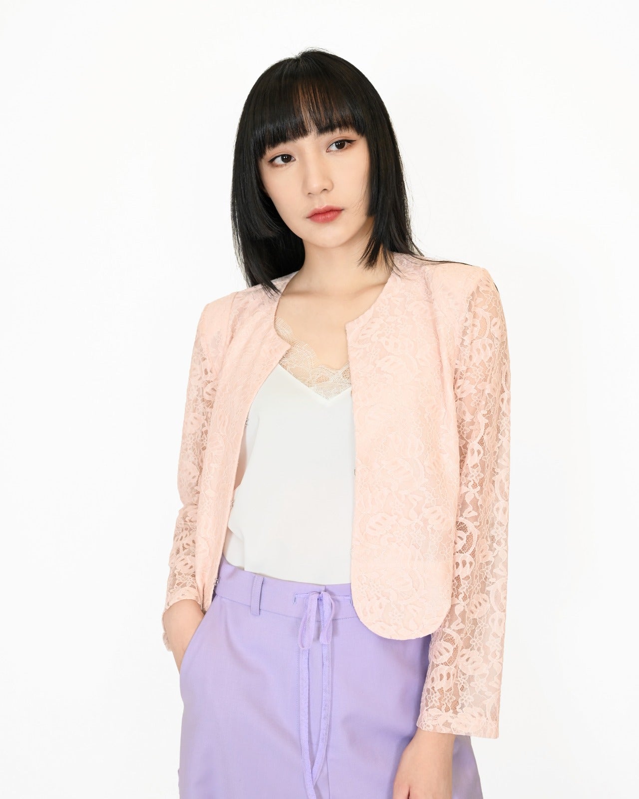 aalis VICTORIA lace jacket (Light pink)